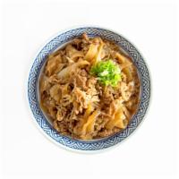 Sukiyaki Beef Don · Thinly sliced beef and vegetables in a sweet and savory dashi broth.