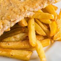 Fish Fry · Haddock fish fry served with french fries, coleslaw or mac salad with a side of tartar sauce...