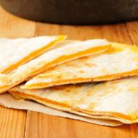 4 Cheese Quesadilla · Served with a side of sour cream and salsa.