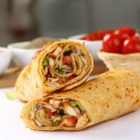 Create Your Own Wrap · Your choice of one meat and one cheese, any sub toppings and dressing of your choice.