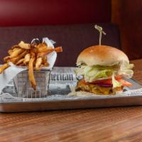Obal's Classic Burger · Cheese, lettuce, tomato, red onion.
