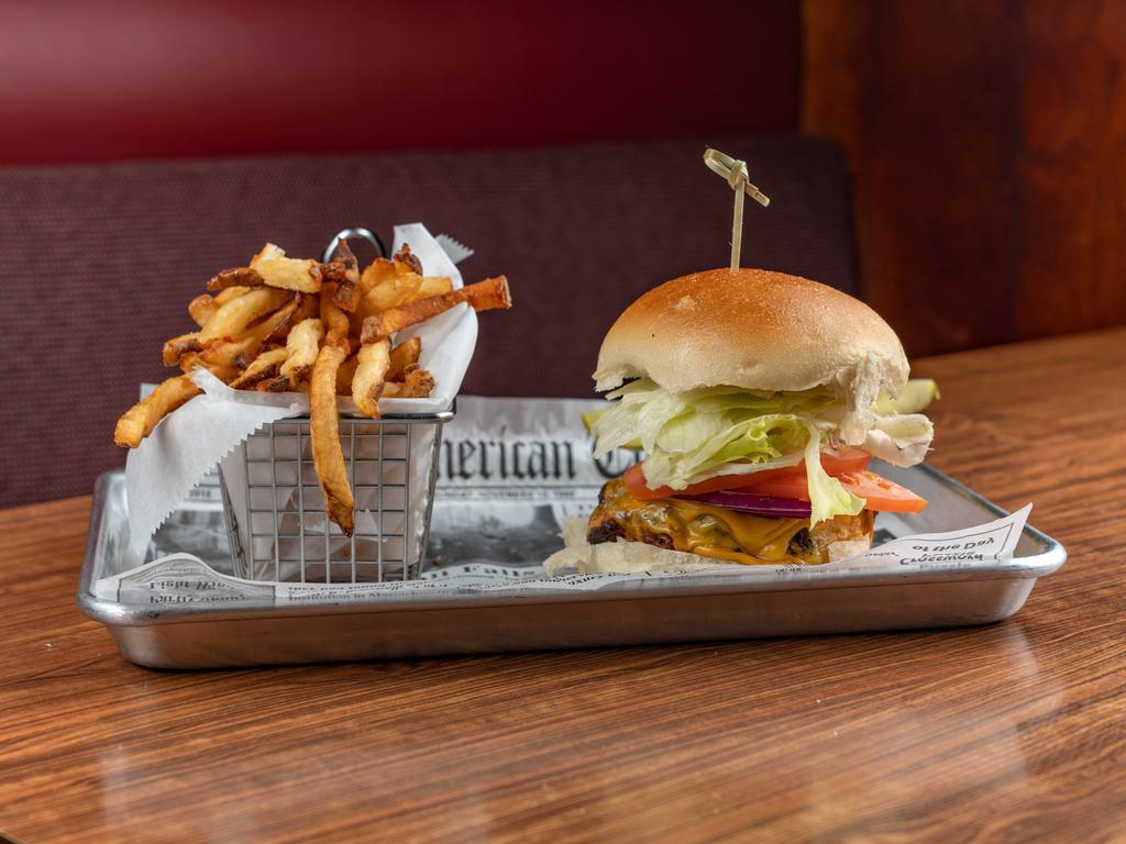 Obal's Classic Burger · Cheese, lettuce, tomato, red onion.