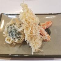 Mix Tempura · 1 shrimp and 3 veggie.