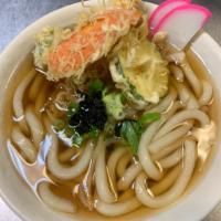 Udon · Japanese udon noodles served with mix tempura.