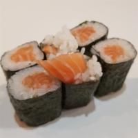 Salmon Roll · 6 pieces. Fresh salmon. Raw.