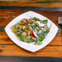 Caesar Salad  · Romaine, baby kale, parmesan, cracked pepper, peppercorn cracker.