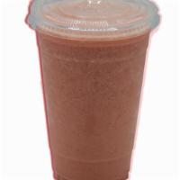 Strawberry Banana Smoothie · Strawberry, banana, low fat yogurt, ice.