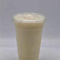 Soursop Banana Smoothie · Soursop, banana, lowfat yogurt, ice.