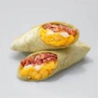 Bacon Egg and Cheese Wrap · 2 eggs served with bacon and you choice of cheese on wrap.