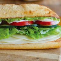 Famous VG Sandwich · Served with any kind of cheese, spinach, lettuce, tomatoes, onions green papers, cucumber in...