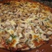 Mushroom Pizza · Pizza crust topped with sauteed mushroom