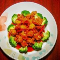 C26. General Tso's Chicken Combo Platter · Spicy.