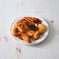 Chicken Tenders · Served with Honey Mustard or BBQ Sauce. 
