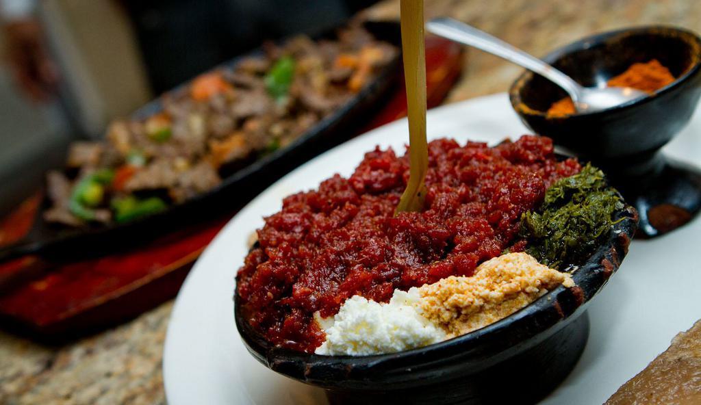 Kitto  · Special chopped up ground beef mixed with butter and rare, medium or well done.