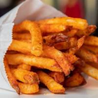Seasoned Fries · Chef's brined, twice fried and seasoned fries.