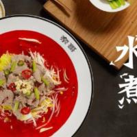Poached Sliced Fish（水煮麻辣鱼） · Comes with rice.