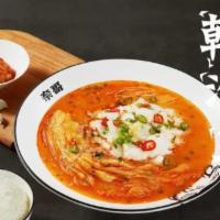 Sliced Fish with Korean Kimchi Soup（韩式泡菜鱼） · Comes with rice.