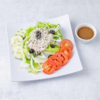 Tuna Salad · Garden salad tossed with portion of tuna.