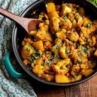 Aloo Gobi · Potato and cauliflower curry. 