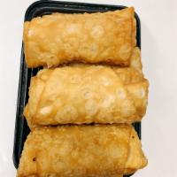 1. Egg Roll · Crispy dough filled with minced vegetables.