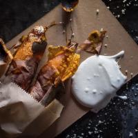 Batata · Baked sweet potato, sour cream to dip