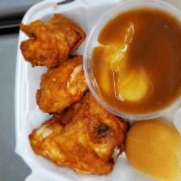 3 Piece Chicken  Dinner · BBQ, fried or roasted chicken. Mixed or dark meat. White meat available for an extra cost. 