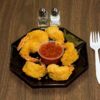 Colossal Lightly Breaded Shrimp · Shell fish.