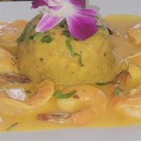 Camarofongo en Salsa Roja · Shrimps Mofongo