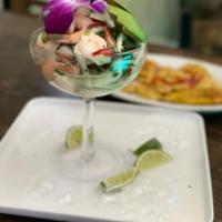 Ceviche de Camarones · Shrimps Ceviche