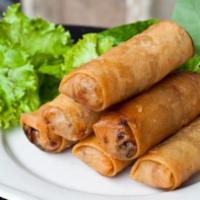  Crispy Fried Egg Rolls · Cabbages, Carrot, Noodle, Green bean, Onion, Ginger Garlic. Vegan Friendly. Containd Wheat, ...