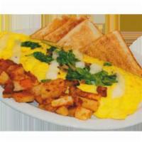 2 Eggs Platter · Served with home fries or hash browns or French fries and toast