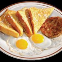 Sausage and Eggs Platter · Served with home fries or hash browns or French fries and toast
