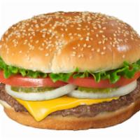 1/2 lb. Cheese Burger ( · Served with lettuce tomato onion pickles choose mayo or mustard or honey mustard or ketchup