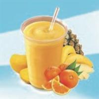 Island Impact Smoothie · Banana, mango, pineapple, coconut water.