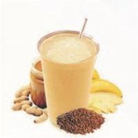 PB Punch Smoothie   ( Top seller🥜🍌) · Peanut butter, banana, whey protein, almond milk and flax seed.