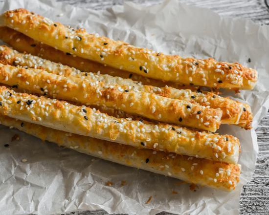 Breadsticks · Sticks of crisp, dry baked bread in various flavors.