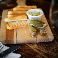 Country Pate · Served with cornichon Dijon and toasted baguette.