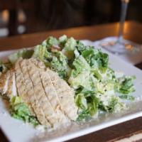 Large Chicken Caesar · Grilled chicken, romaine, Parmesan, and croutons.