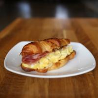 Ham Breakfast Sandwich · Egg and Swiss cheese.