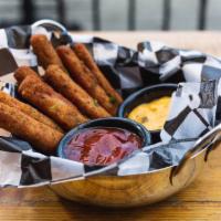 Jersey Fries · Breaded Taylor Ham Fries. Served With Sriracha Ketchup & Jalapeño Beer Cheese Sauce.