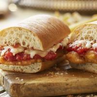 Chicken Parmesan Sandwich · Made from scratch. With marinara and provolone. Includes your choice of side and bread.