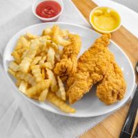 4 Chicken Fingers & Fries Platter · 