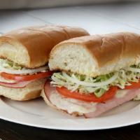 Ham Sandwich · Ham, cheese lettuce, tomato & mayonnaise hot and toasted hoagie 