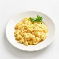 2 Scrambled Eggs with Cheese · 2 of our organic eggs cooked fresh with cheese.