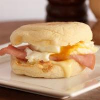 Ham Egg and Cheese Sandwich · A Scrambled Egg with Ham on any type of bread you would like made fresh.