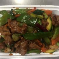 90. Hunan Beef · Hot and spicy.