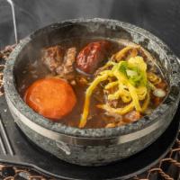 Beef Short Rib Soup (Galbi-tang) · Hearty nourishing soup with delicate flavors from the short rib. Glass noodles included.