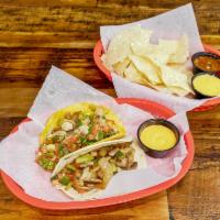 Garden Tacos · Mushrooms, green and red bell pepper, grilled onion, pico de gallo and Sriracha mayo.  Serve...