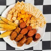 22. Sausage and Cheese Plate · Featuring Victory Lane BBQ's Andouille and Polish Sausage with a blend of Traditional Cheese...