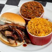 63. Beef Brisket Sandwich Combo · Slow smoked with Victory Lane BBQ’s Award-Winning Beef & Brisket Rub that melts in your mout...